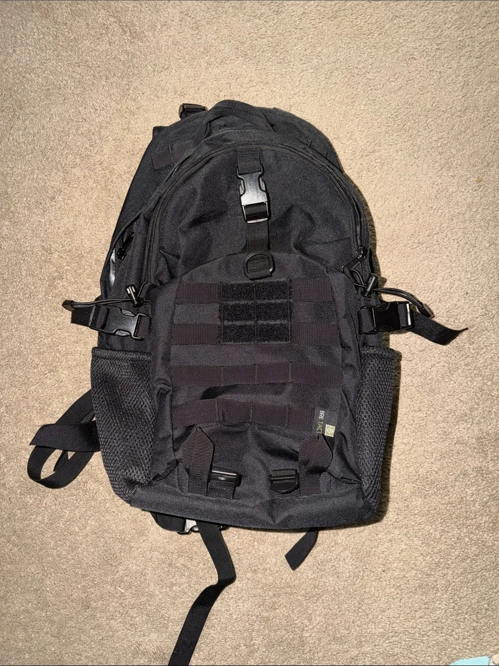 Black Tactical-Style Men's Backpack – Versatile Everyday Carry